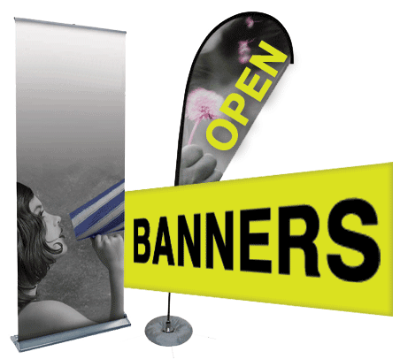Printing 6 Banners Pup ups and feathers